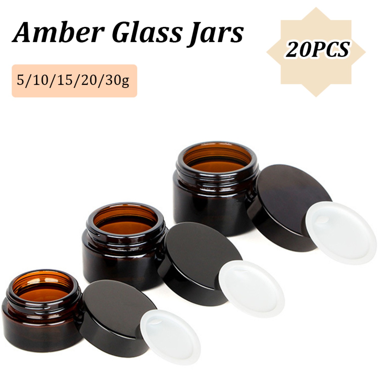 Barattoli di vetro ambrato pic - Candle Making Jars With Lids recensione e prezzo